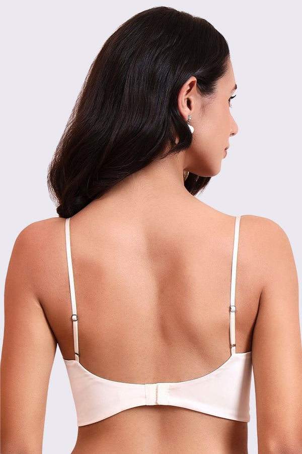 BELLAGIO Modern Essential Bra with Thin Straps, Smooth Contours, and Comfortable Fit BB5529-IVORY-CS113