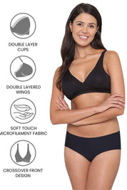 WACOAL BRA-BI03O01 BASICS It’s Perfect Non-Padded Non-Wired Full Cup Everyday Wear Comfort Fit Bra