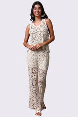 AXTZH Resort-Inspired Crochet Tank Featuring Intricate Open-Weave Design X0150-BEIGE-BW1PTA