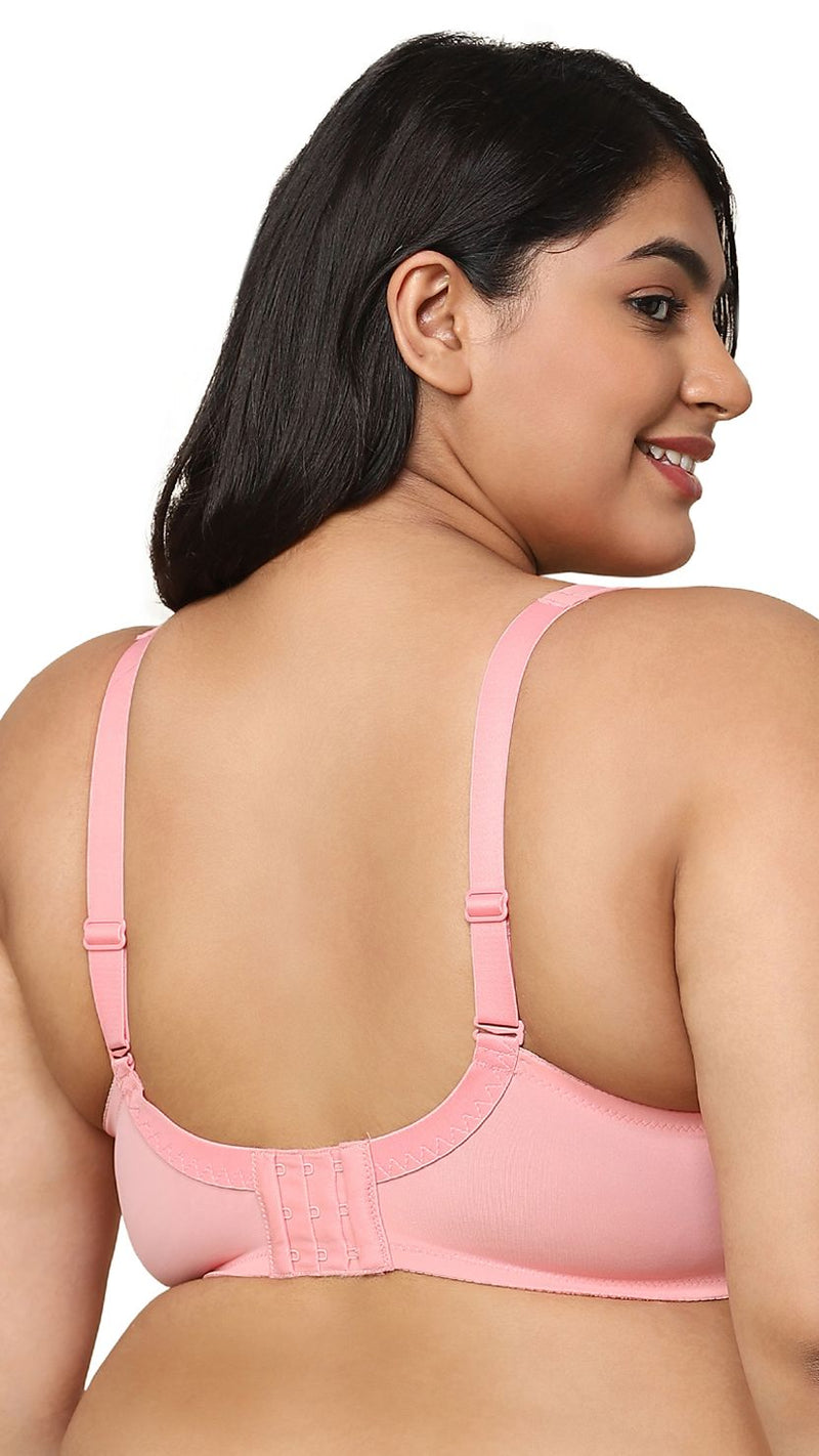 Triumph Pink Non-Padded Wired Seamless Minimizer Bra