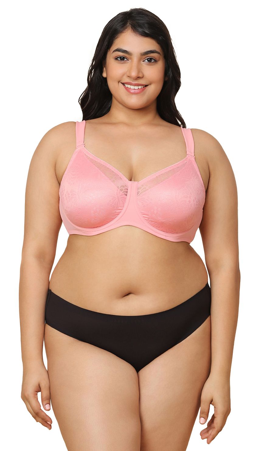 Triumph Pink Non-Padded Wired Seamless Minimizer Bra