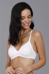 AMANTE BRA -BRA10202 WHITE Cotton Casuals Non-Wired T-Shirt Bra