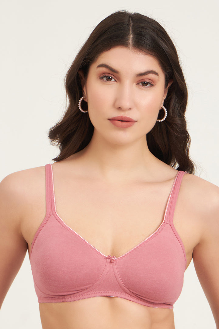 JOCKEY BRA-1722 Wirefree Non Padded Super Combed Cotton Elastane Stretch Medium Coverage Everyday Bra with Concealed Shaper Panel