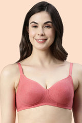 ENAMOR BRA-A042 /2 Tomato Side Support Shaper Classic Bra - Supima Cotton Non-Padded Minimizer Wirefree