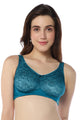 AMANTE BRA -BRA101301 Gibralta Blue & Stucco Elegant Lace Non-Padded Non-Wired Support Bra
