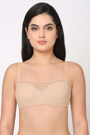 WACOAL BRA IB5246R Contour Padded Wired 3/4th Cup Full Coverage Mesh Fashion Bra - Beige