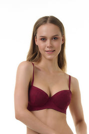 BELLAGIO BRA-BB5078 Lace design Underwired Push Up Lightly Padded Medium Coverage Bra