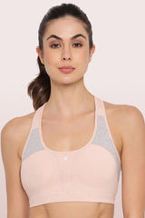 Enamor-SB08 Pearl Medium Impact Sports Bra Racer Back, Removable Pads & Wirefree