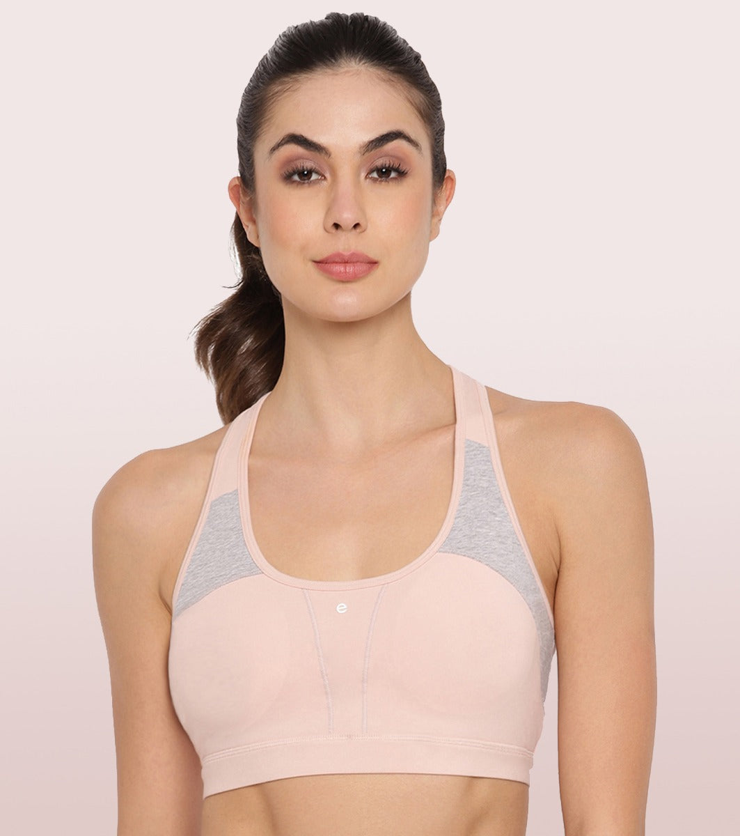 Enamor-SB08 Medium Impact Sports Bra Racer Back, Removable Pads & Wirefree