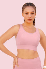 ENAMOR BRA A205 Lilas Women's Quick Dry Sports Bra - High Support, Padded, High Coverage, Non-Wired