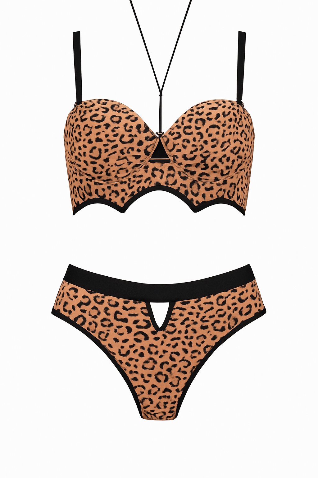 AXTZH Perfectly Coordinated Panty with Matching Bra for Women – Elegant and Comfortable AP7171-LEOPR
