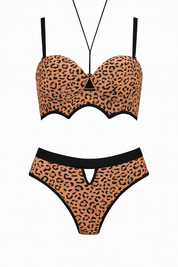 AXTZH Perfectly Coordinated Panty with Matching Bra for Women – Elegant and Comfortable AP7171-LEOPR