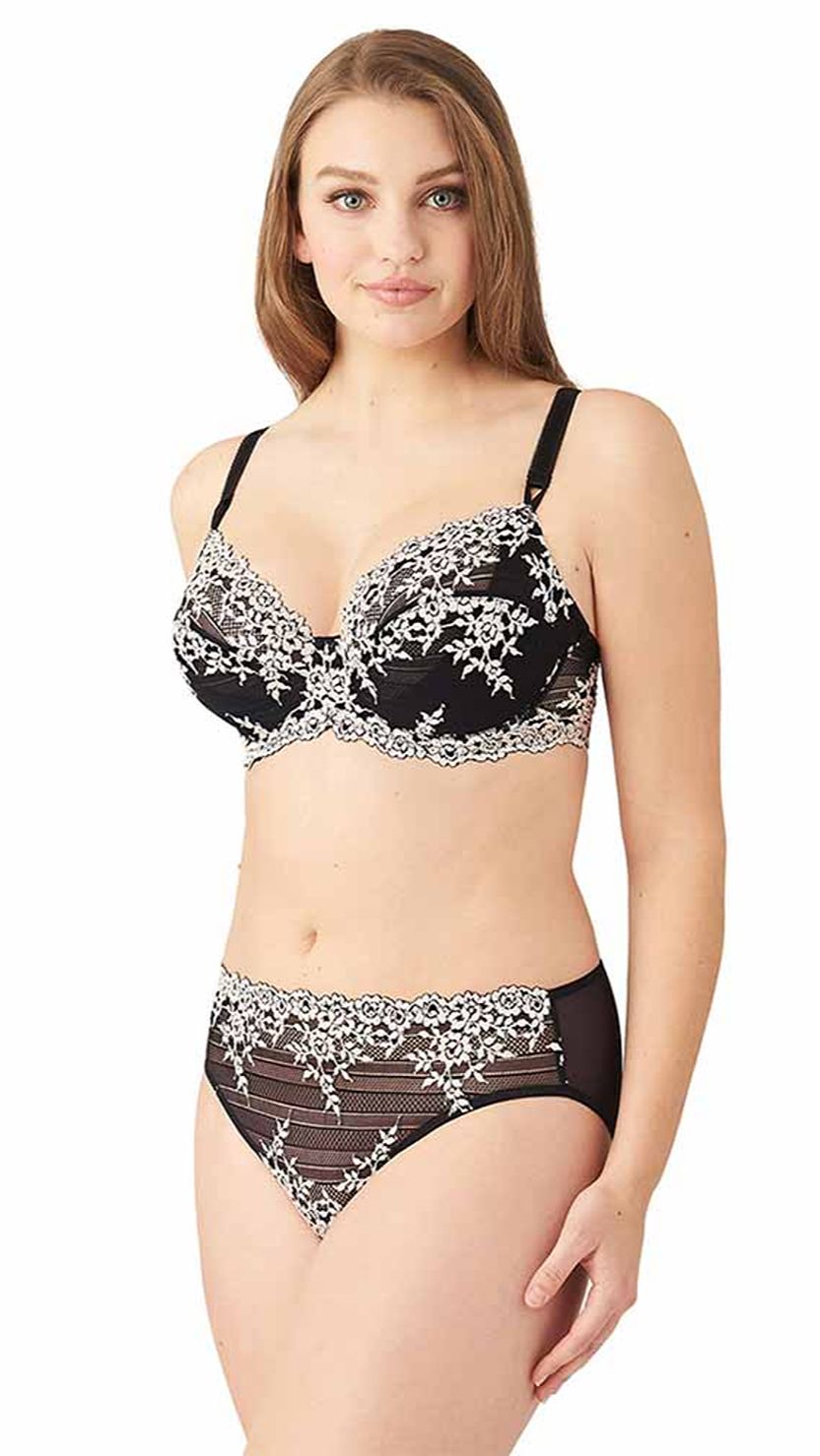 Wacoal Floral Lace Non-Padded Wired Medium Coverage Bra