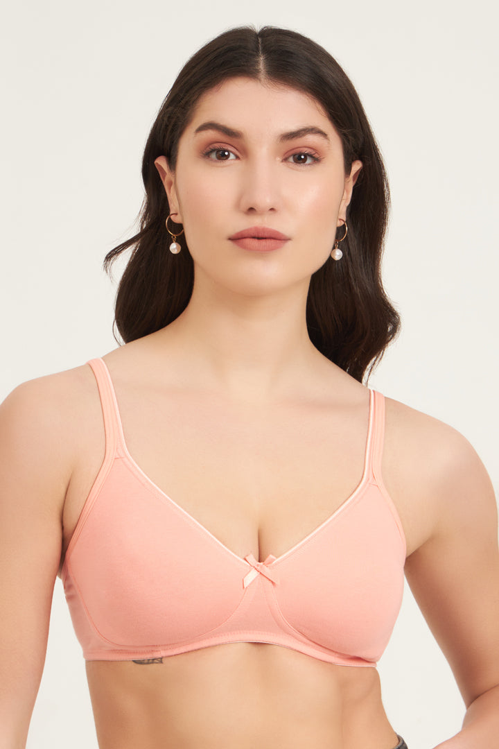 JOCKEY BRA-1722 Wirefree Non Padded Super Combed Cotton Elastane Stretch Medium Coverage Everyday Bra with Concealed Shaper Panel