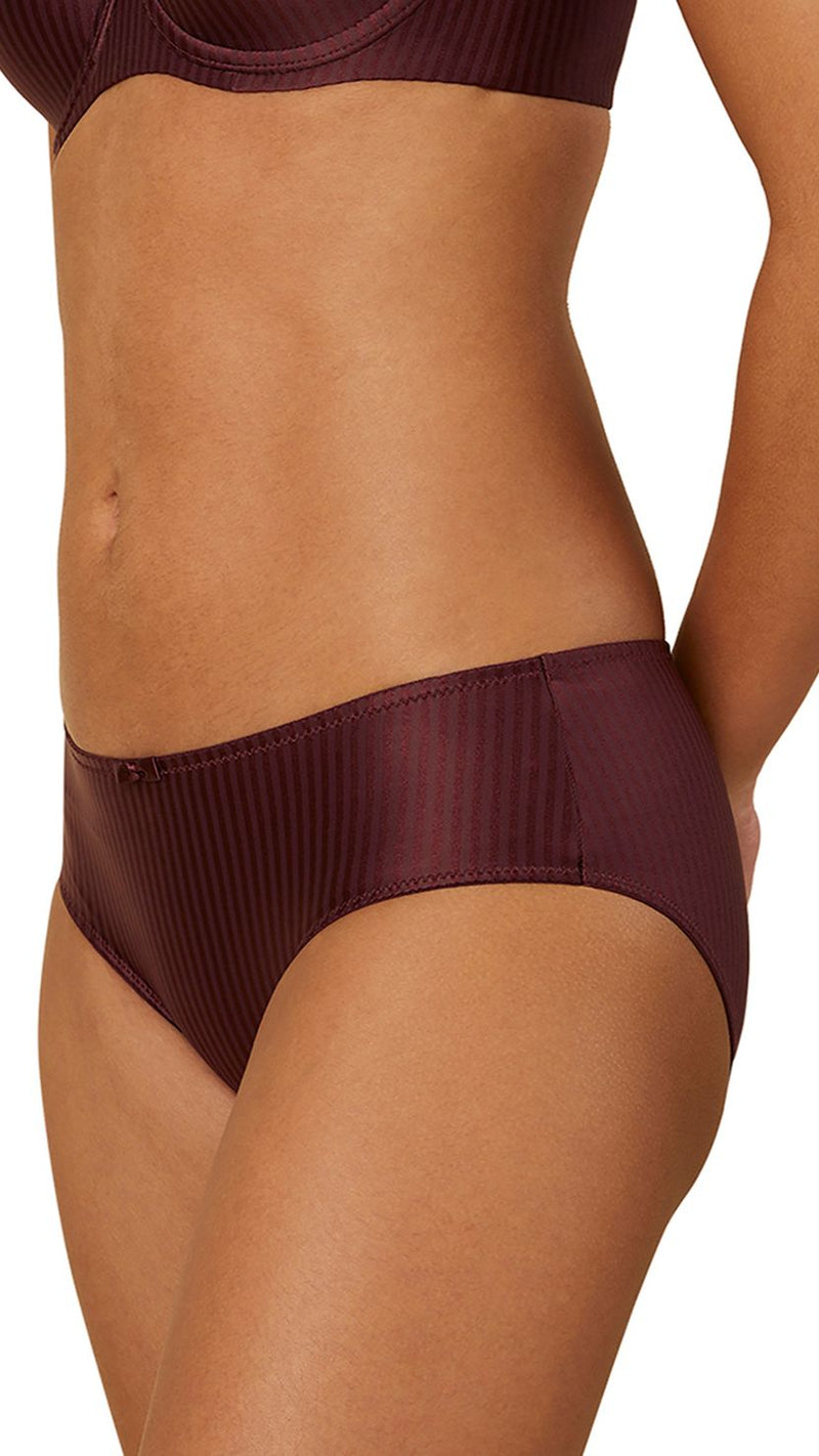 Triumph Wine Striped Full Coverage Mid-Rise Hipster Briefs