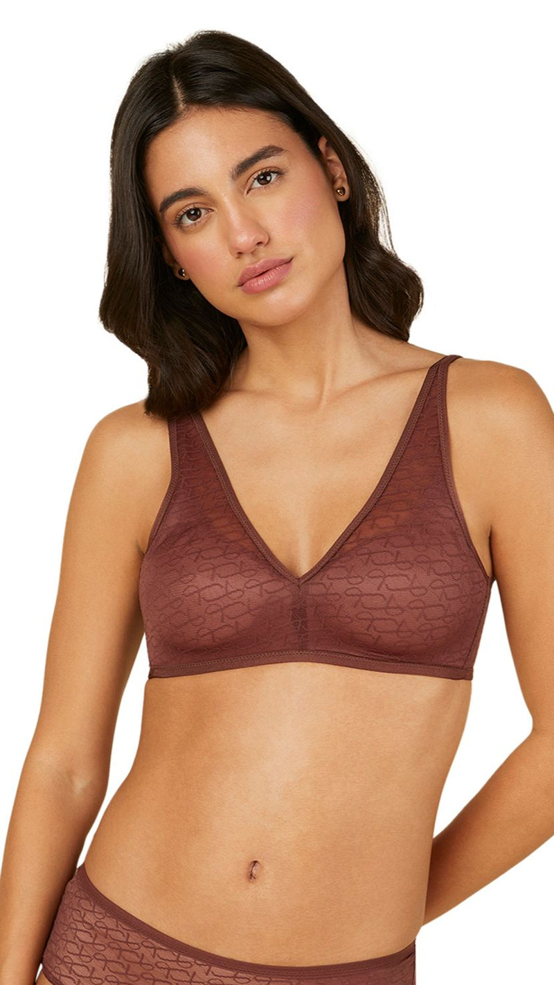 Triumph Brown Signature Sheer Wire-Free Bra