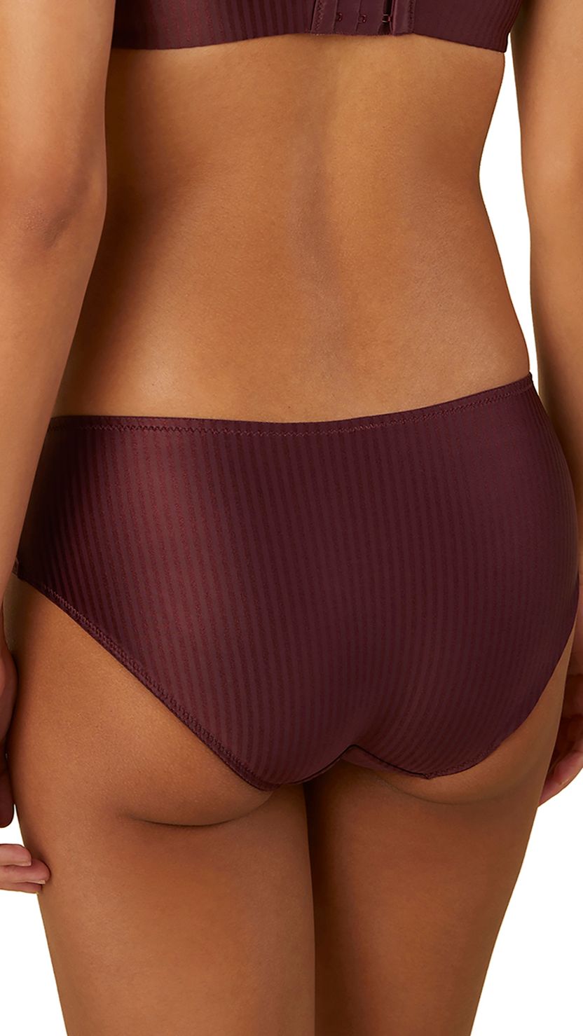 Triumph Wine Striped Full Coverage Mid-Rise Hipster Briefs