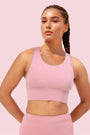 ENAMOR BRA-A202 Lilas Basic Workout Sports Bra Medium Impact Dry Fit Longline Basic