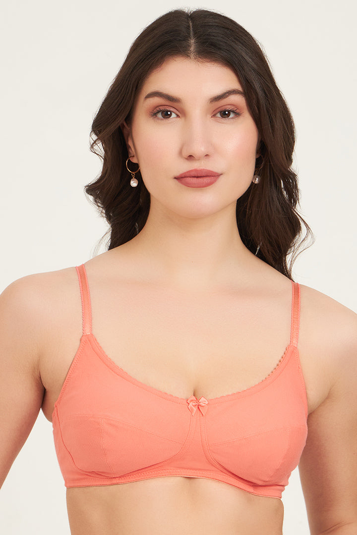 JOCKEY BRA-1615 Wirefree Non Padded Super Combed Cotton Elastane Stretch Full Coverage Everyday Bra with Soft Adjustable Straps