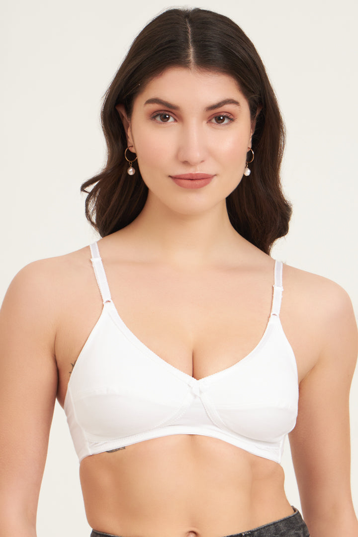 JOCKEY BRA-1242 Wirefree Non Padded Super Combed Cotton Elastane Stretch Medium Coverage Cross Over Everyday Bra