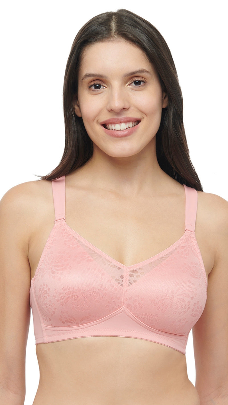 Triumph Baby Pink Seamless Minimizer Bra & Cut-N-Sew Full Cups