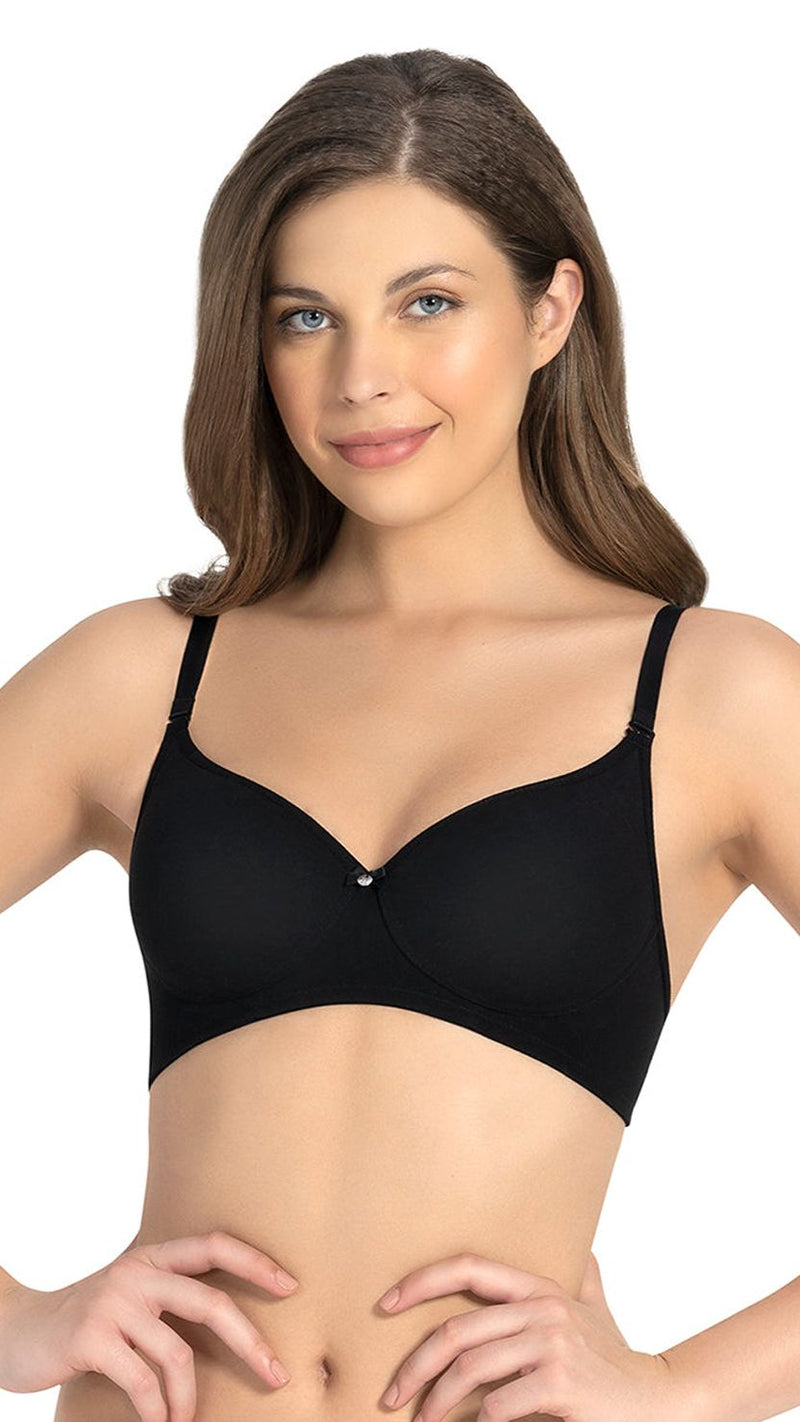 Amante Seamless Padded Non-Wired Cotton T-Shirt Bra