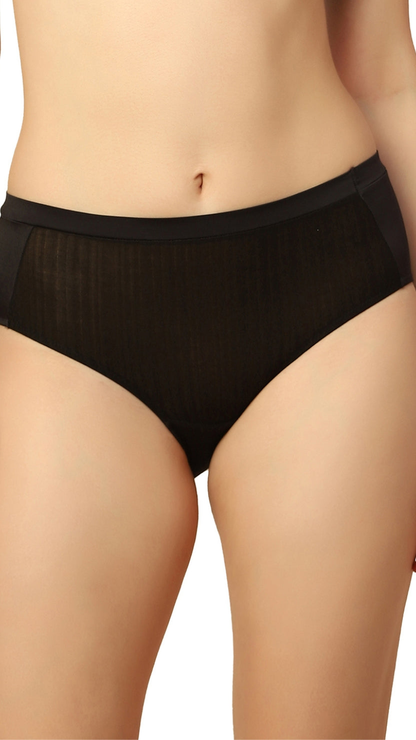 Triumph Black Mid-Rise Hipster Brief