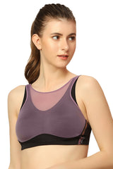 TRIUMPH 110I712-High Neck Mesh Panel Bra with Supportive Fit and Modern Styling-K9