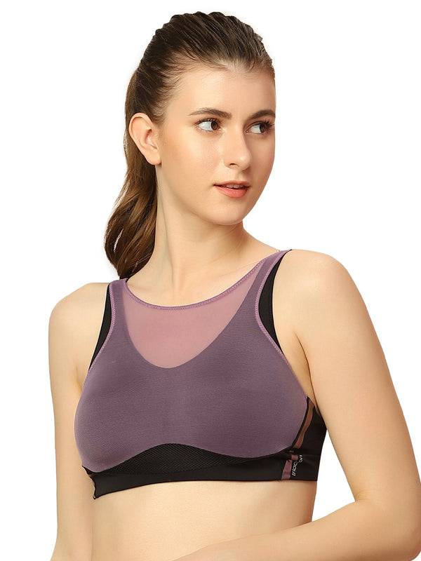 TRIUMPH 110I712-High Neck Mesh Panel Bra with Supportive Fit and Modern Styling-K9