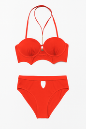 AXTZH Perfectly Coordinated Panty with Matching Bra for Women – Elegant and Comfortable AP7171-RED