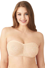 WACOAL BRA-854205 Halo Lace Non Padded Wired Half Cup Bridal Wear Plus Size Strapless Lace Bra