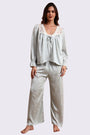 AXTZH Timeless Three-Piece Nightwear Set with Robe, Lace Accents, and Relaxed Fit for Everyday Luxury X0903-ICE-NSL3PS