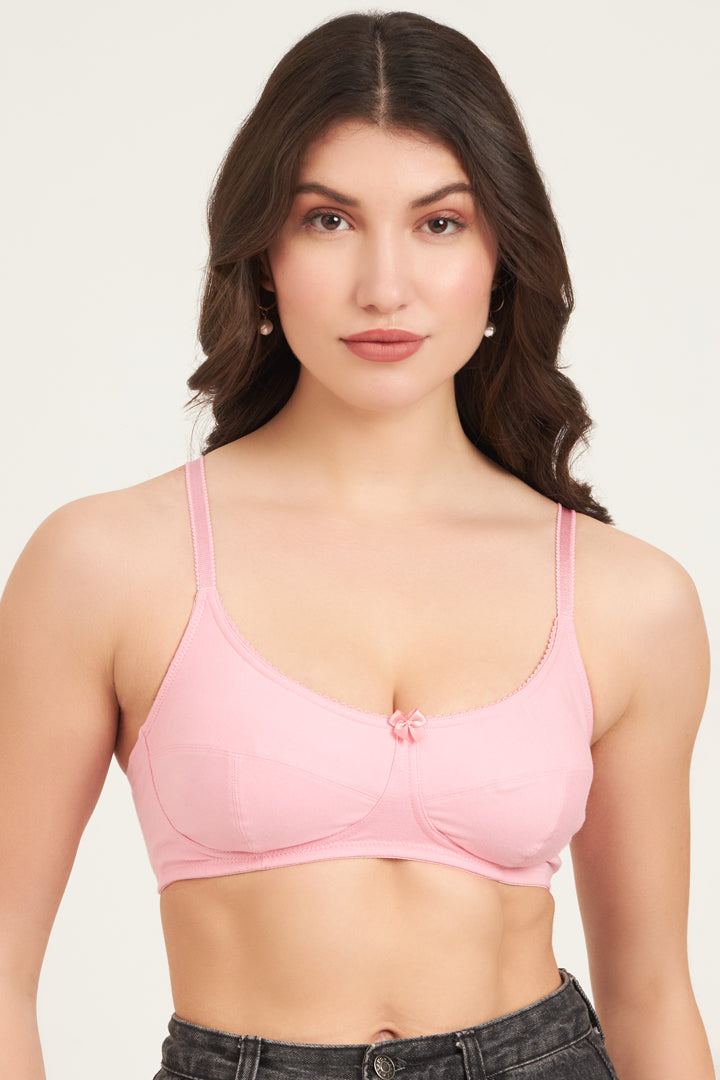 JOCKEY BRA-1615 Wirefree Non Padded Super Combed Cotton Elastane Stretch Full Coverage Everyday Bra with Soft Adjustable Straps