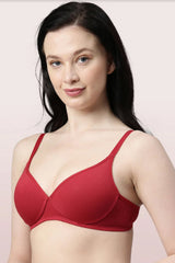 ENAMOR BRA-A039 Perfect Coverage T-Shirt Bra - Supima Cotton Padded Wirefree Medium Coverage