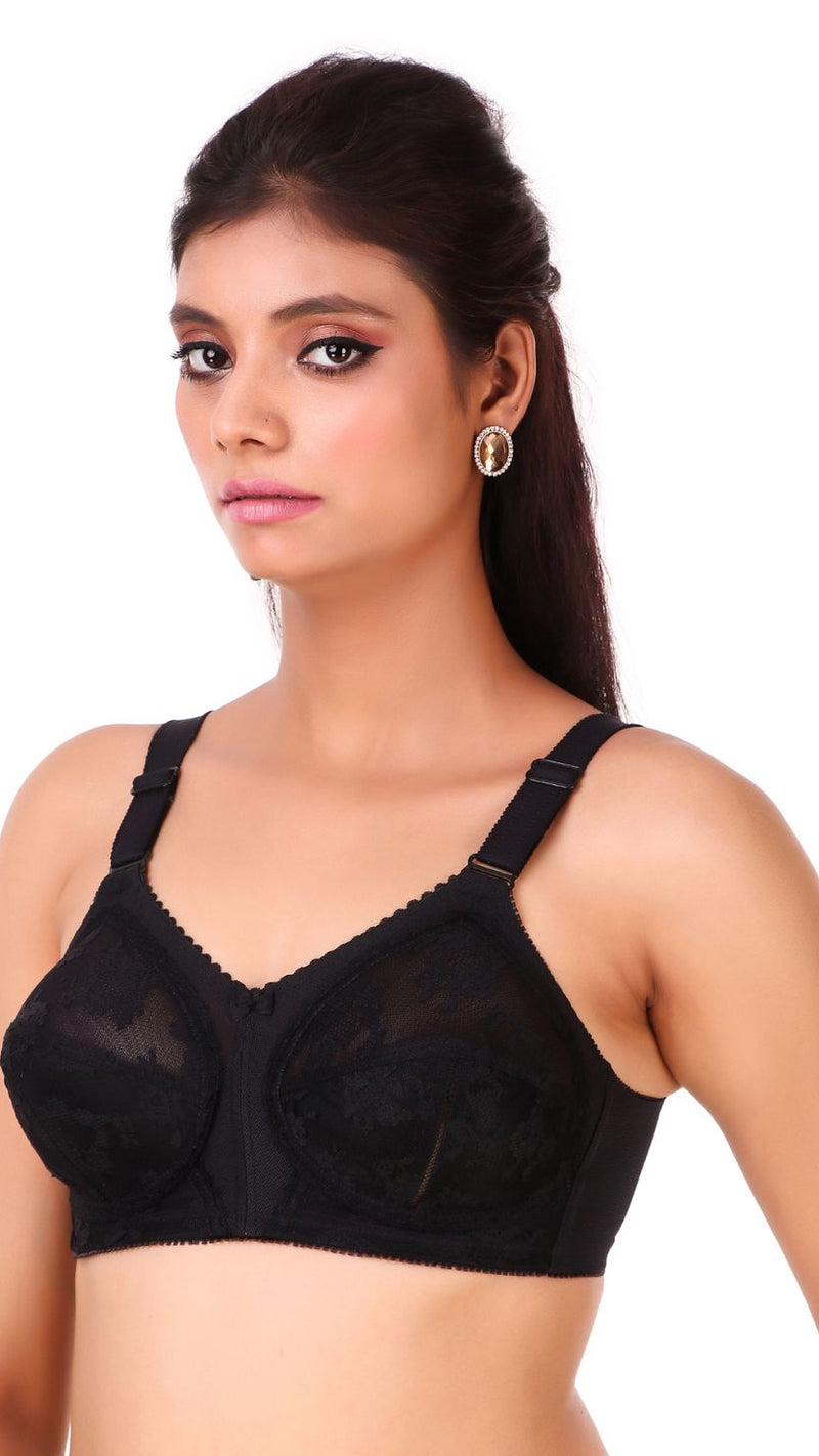Triumph Black Doreen Wireless Non-Padded Full Coverage Big-Cup Bra