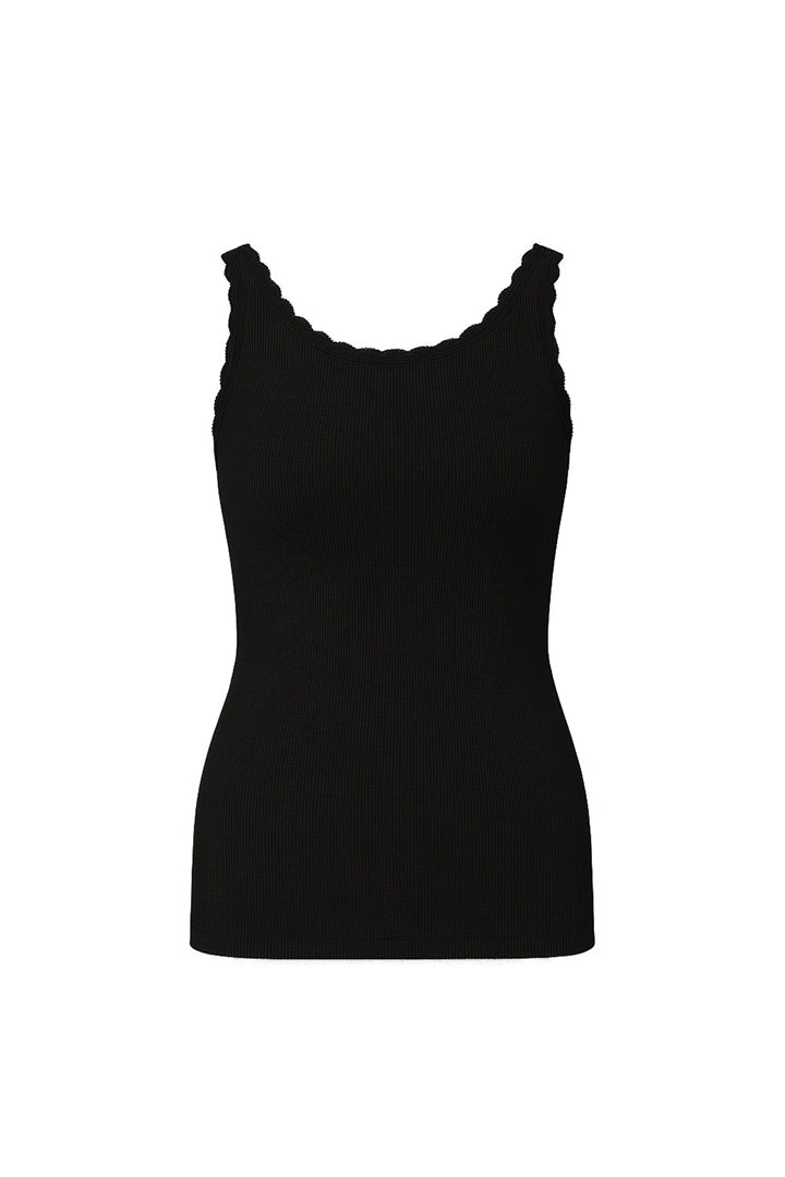 AXTZH Women's Ribbed Cami Top X0232-BLACK-G2MO