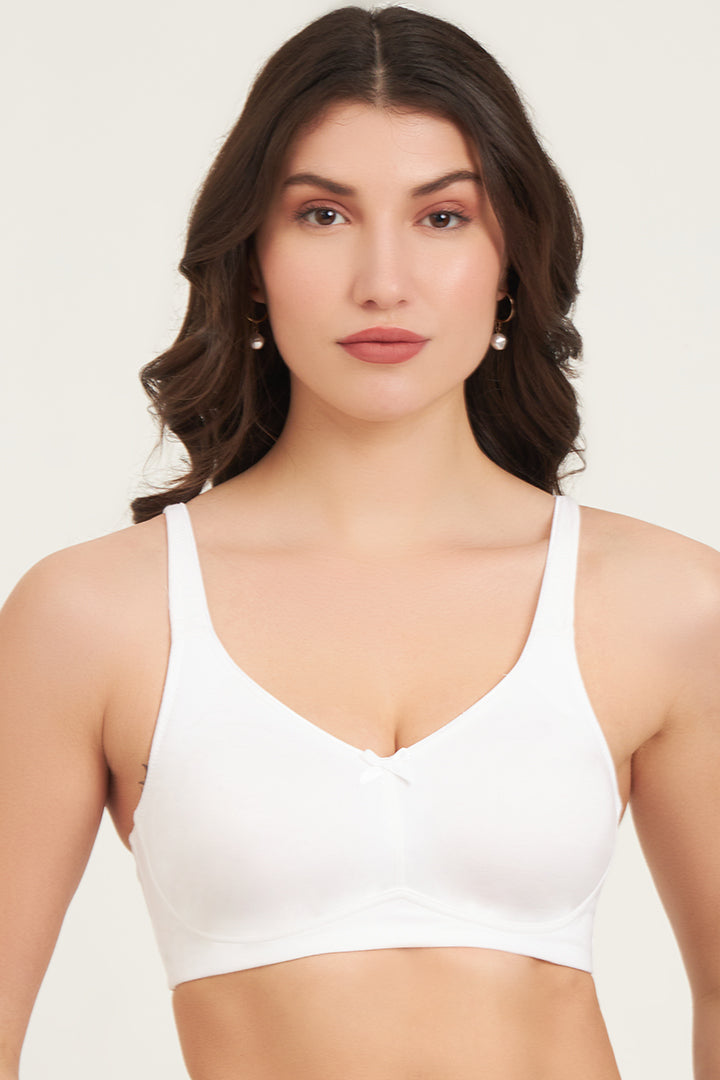 JOCKEY BRA-FE41 Wirefree Non Padded Plus Size Super Combed Cotton Elastane Stretch Full Coverage Everyday Bra with Concealed Shaper Panel