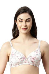 Enamor F023 Sorrento Perfect Plunge T-Shirt Bra - Padded Wirefree Medium Coverage