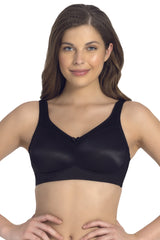 AMANTE BRA -BRA78001 Elegant Support Non-padded & Non-wired Black Bra