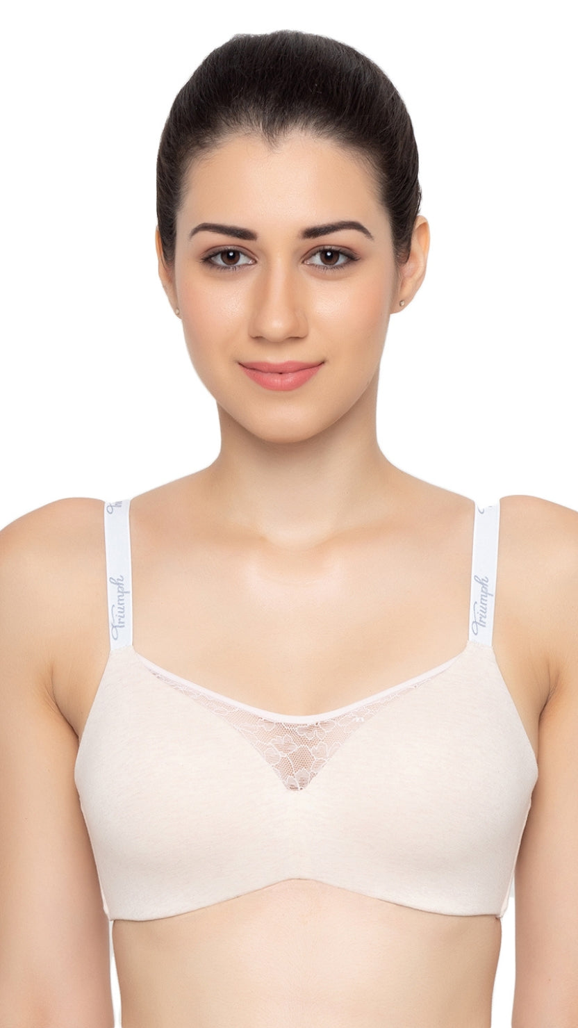 Triumph White Cotton Comfort T-Shirt Bra