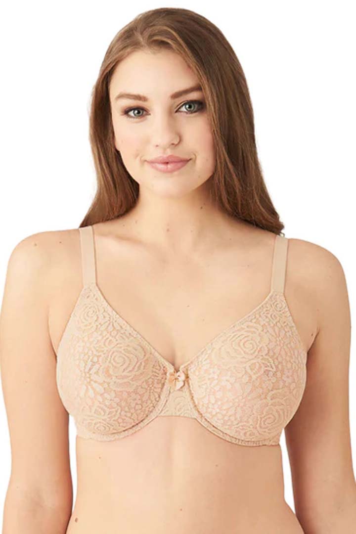 WACOAL BRA-851205 Halo Lace Non Padded Wired Full Cup Bridal Wear Plus Size Lace Bra