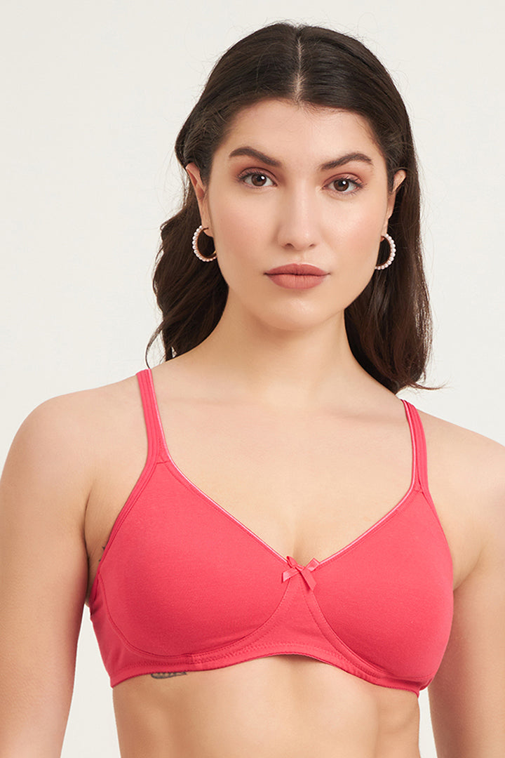 JOCKEY BRA-1722 Wirefree Non Padded Super Combed Cotton Elastane Stretch Medium Coverage Everyday Bra with Concealed Shaper Panel