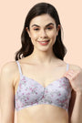ENAMOR BRA F165 Dainty Petal Ecolite Fabric Smooth Support Bra for Women - Padded, Wirefree and High Coverage