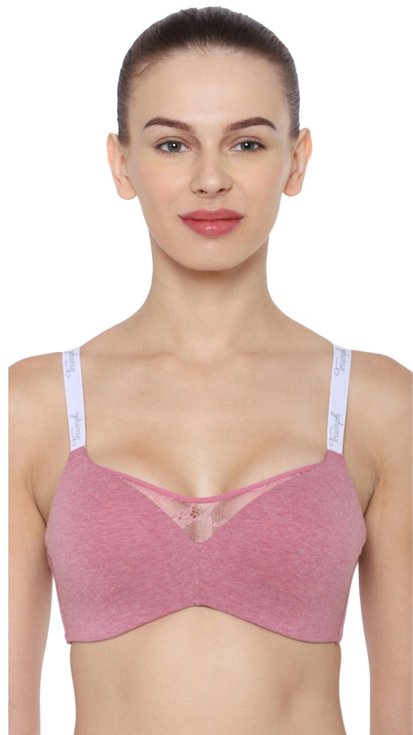 Triumph Pink Cotton Comfort T-Shirt Bra