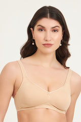 JOCKEY-1250 Wskin Wirefree Non Padded Plus Size Super Combed Cotton Elastane Stretch Full Coverage Everyday with Contoured Shaper Panel and Adjustable Straps