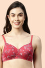 ENAMOR BRA F165 Festive Petal Ecolite Fabric Smooth Support Bra for Women - Padded, Wirefree and High Coverage