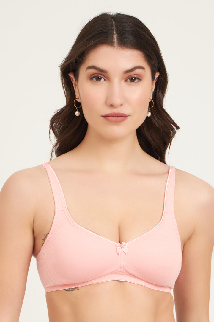 JOCKEY BRA-1250 Wirefree Non Padded Plus Size Super Combed Cotton Elastane Stretch Full Coverage Everyday Bra with Contoured Shaper Panel and Adjustable Straps