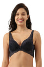 Enamor-F091 Lblu Butterfly Cleavage Enhancer Plunge Push-Up Bra - Padded & Wired