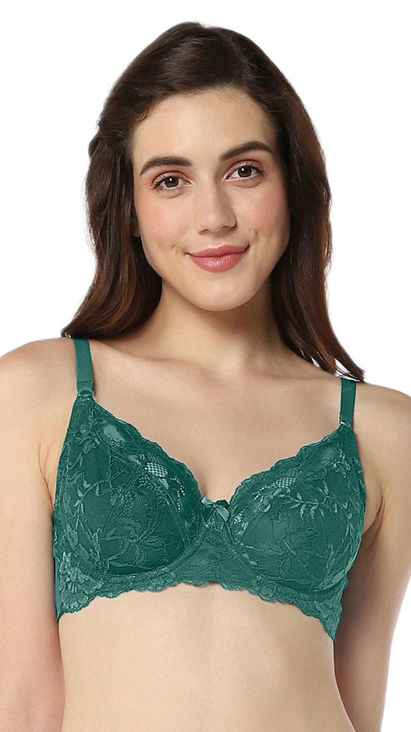 Amante Mesh-Lined Wired Lace Bra