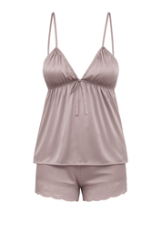 AXTZH 3-Piece Satin Nightwear Set with Robe X7662-FF-NSS3PS
